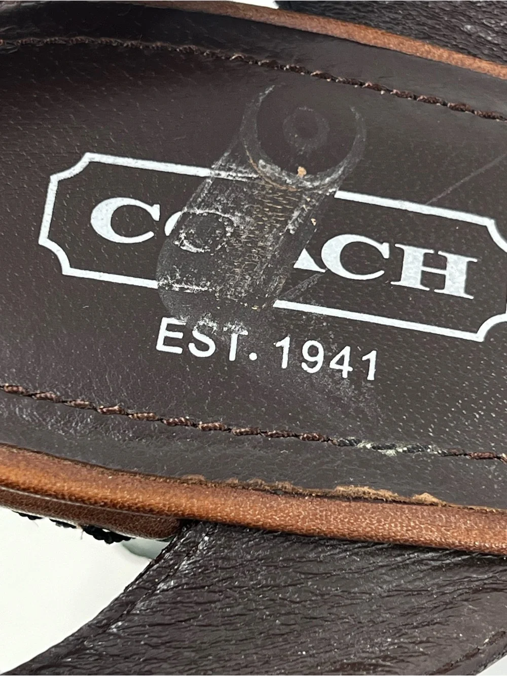 Coach Stylish Multi-Color Leather Wedge Sandals
